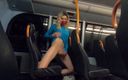 Themidnightminx: Masturbare în autobuz cu fustă mini