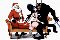 Octopussy Lovers Club: Krampus stopfte einen Buttplug in Elvira, die Herrin der Dunkelheit,...