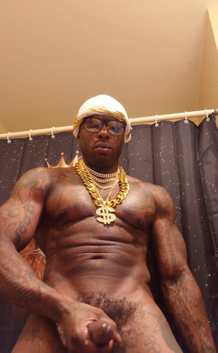 Hallelujah Johnson: Coklat gelap yang ketat berotot berbulu besar Hallelujah Johnson melancap