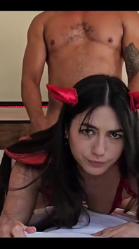 Sexy Devil Megan Mistakes Gets Big Dick Creampie