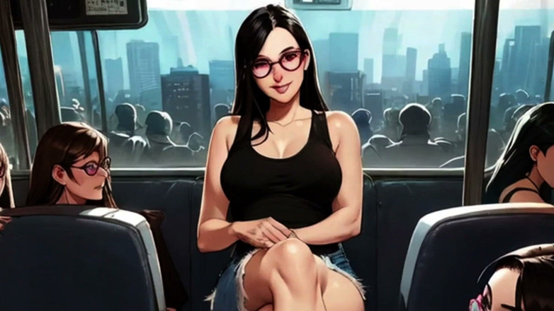 Spicy Toons: Lin Gives a Footjob on the Train