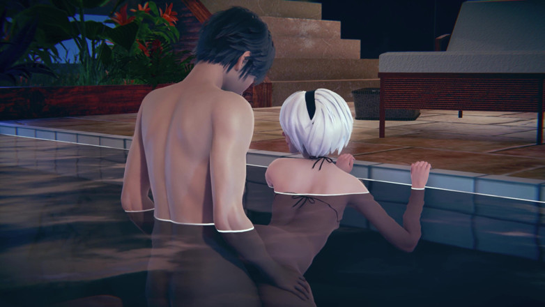 Waifu club 3D: 2b трахається раком у басейні