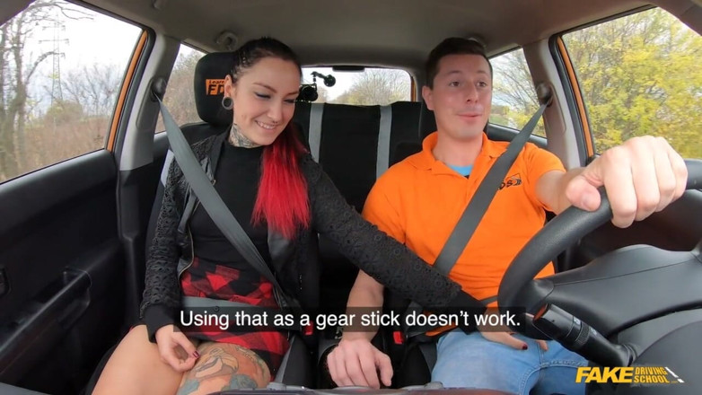 Fake Driving School: Fake Driving School - Tattoo Babe Loves Taking Big Cock