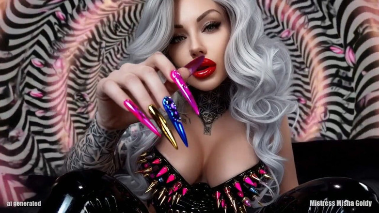 Goddess Misha Goldy: 향기 발톱 냄새 맡고, 붙잡고, 쓰다듬어