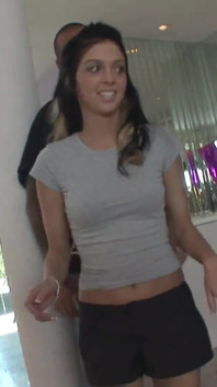 Brunette teen gets fucked in various positions by big cock