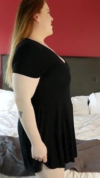 BBW Tgirl Sutton Mercer strokes and cums