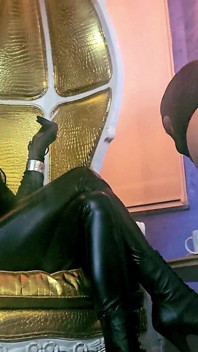 Stina Stone Femdom Smoking Human Ashtray Spitting Humiliation by German Mistress in Leather Gloves