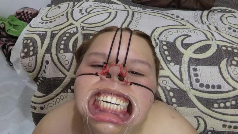 Sado Hentai: Bbw bondage obličej s výstřikem na to