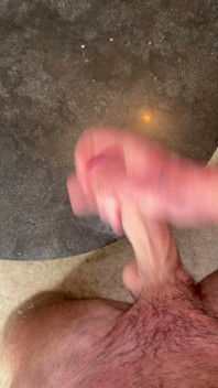 John North Bursts His Huge Load Over His Coffee Table
