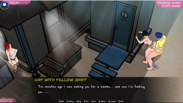 XXX Games Bunk: ラストタウン - ゲームプレイ - ロールプレイ - アマンダがバーで働いていて、自分自身が暴露される