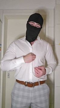 Masked German Stepdaddy Comes Home in a Suit and Jerks off - Dirty Talk Just for You