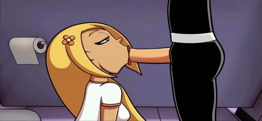 Hentai World: Amity Park, багато сперми після глибокого заглоту