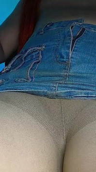 Aline Makes a Vagina in Her Pantyhose