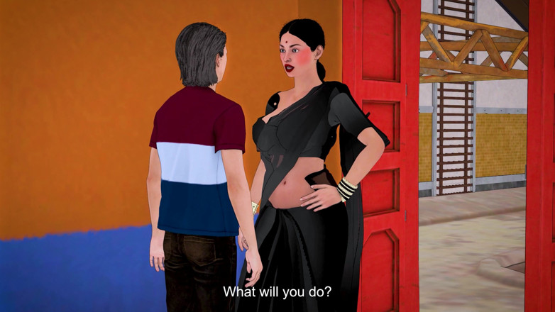 Piya Bhabhi: Desi Indische stiefmoeder roze poesje zwarte saree de stiefzoon werd...