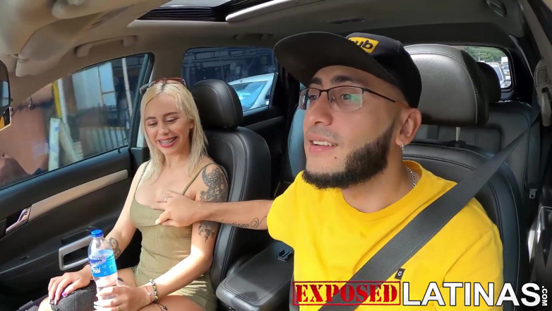 Exposed Latinas: Patricia หนีจากแฟนเพื่อเย็ดกันในรถ