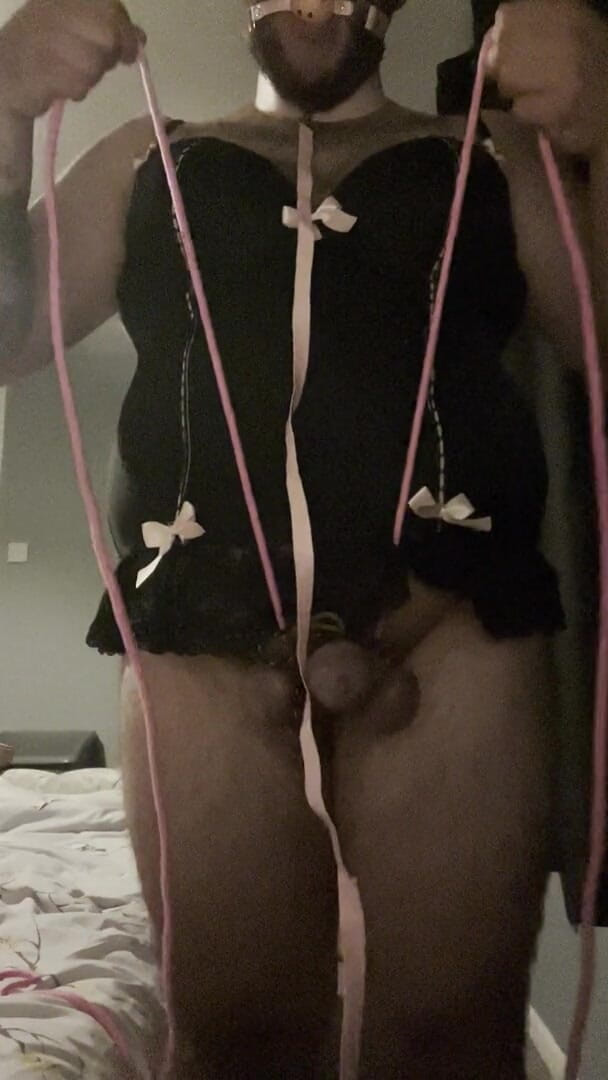 Shaun Cbt: Crossdress Cock and Ball Bondage