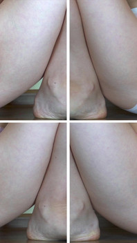Anprobieren, sexy höschen und hocken, um zu sehen, dass große muschi ausbeult