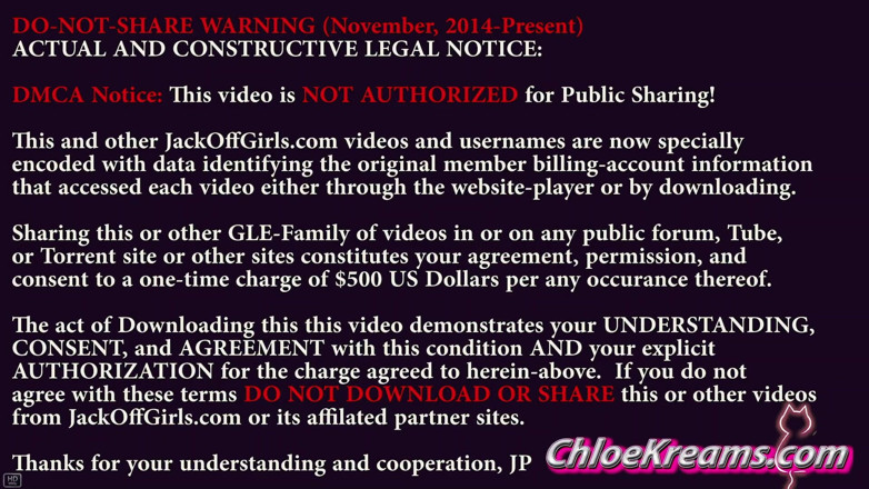 JackOffGirls: 18yo Chloekreams Huge Cum at End of 2andhalf Hour Edging Game...