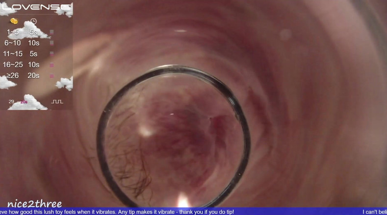 Nice2three2: Un Grasso Dildo Di Vetro Visto All'interno