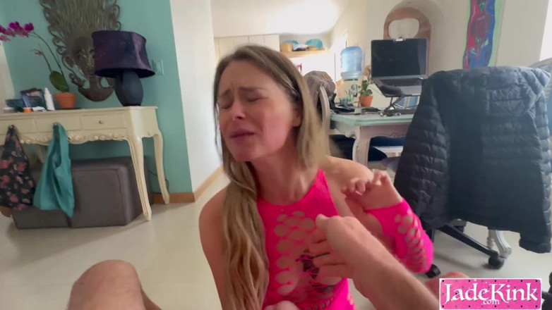 Jade Kink: Sexy Step Daughter Jade Kink Playing with Step Daddy's Hard...