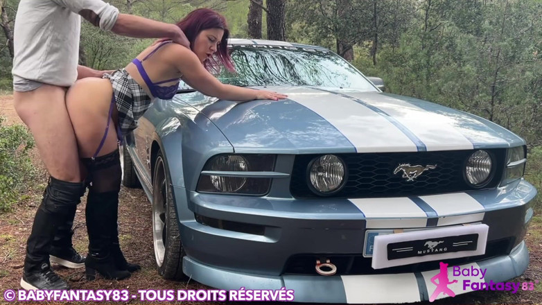 babyfantasy83: Babyfantasy83 - Fucked Like a Female Dog on Her Mustang After...