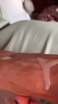 MILF Granny Rubs Cum All Over Her Feet