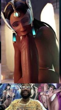 Milky Breast Hard Long Ass Futa Cock Symmentra Sends You This Sucking Her Own Dick
