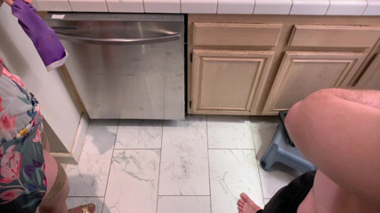Erin Electra: Stepmom is horny and stuck in the dishwasher