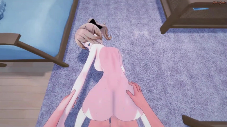 Hentai Smash: Джин трахається на столі, перш ніж приймати кремпай раком - genshin impact hentai