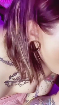 Trans Girl Emma Ink Sucks Stranger's Dick in Her Room
