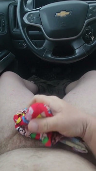 Cum in Red Womens Popeye Panties.