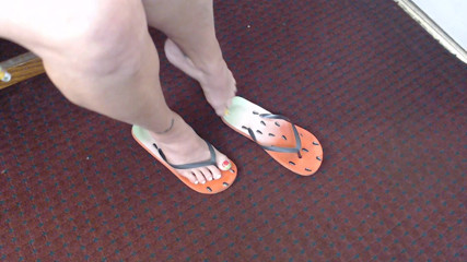 Abby Anna: Fruity flip flops toes shoeplay