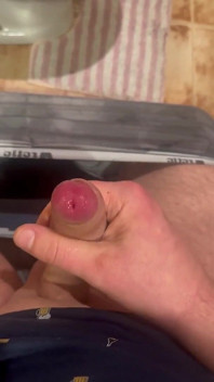 Masturbating My Dick in the Toilet and Filming It Close up