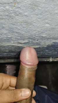 Penish Massage with My Hand in Bathroom