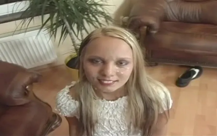 Vintage megastore: Petite blonde slut fucks with a horny fake gangster.