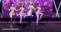Hari Perempuan - Tarian Bogel Ahri, Akali, Evelynn, Kaisa 3D tarian bogel tanpa ditapis
