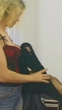 Humiliating tits pinching