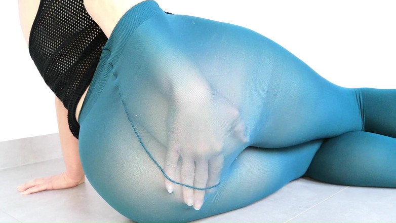 RavenBigAss: Big, Round Ass: Green Transparent Pantyhose JOI