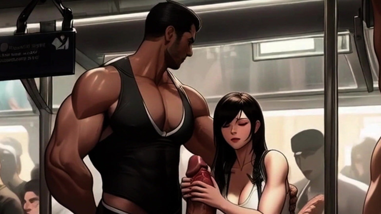 Spicy Toons: Tifa Meets a New Penis on the Train