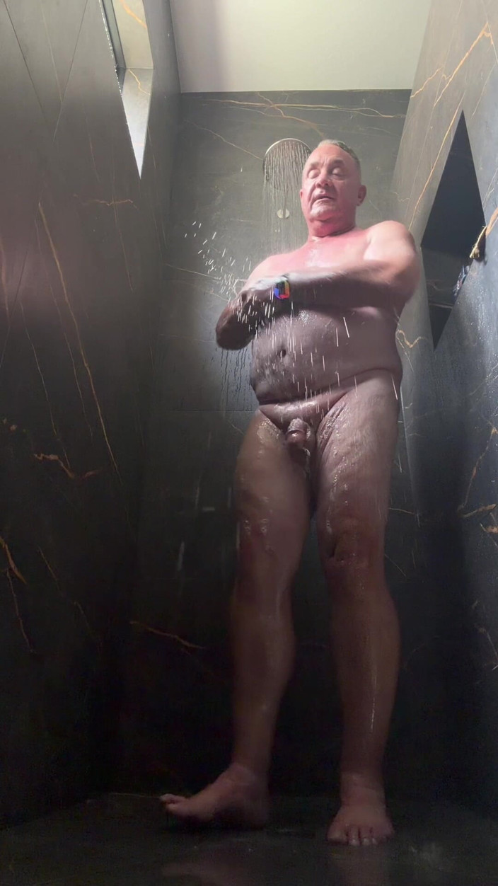 GottaLuvBB: Stepdaddy Taking a Shower After Golfing