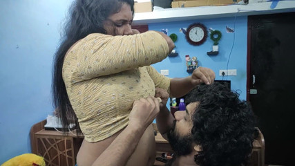 Vaigavarun45: Mallu-meisje hete rode halve saree romantiek en seks met vriendje