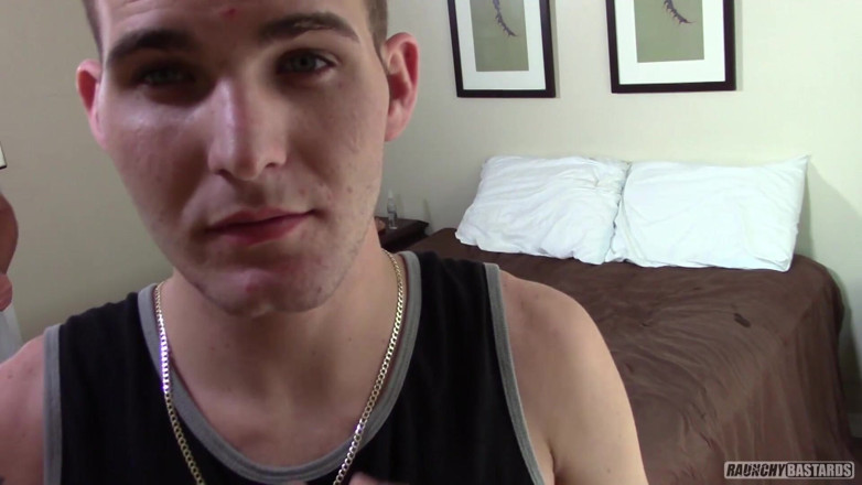 Raunchy Bastards: Submissive bottom spit roasted in multiple positions by two straight...