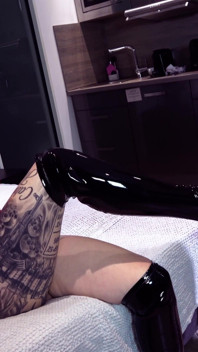 Ballbusting with Patent Boots