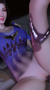 3D süßes cosplay schätzchen nackt ihre rosa muschi wurde so hart gefickt