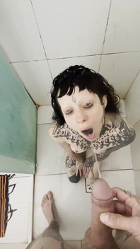 Tattooed Slut Never Stops Halfway Every Drop, Every Time, All the Piss