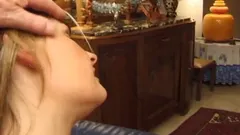Puta rubia francesa pega duro antes de corrida