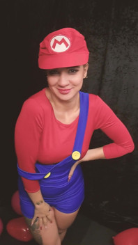 B2p mario bros cosplay palloncini rossi tacchi alti scoppio