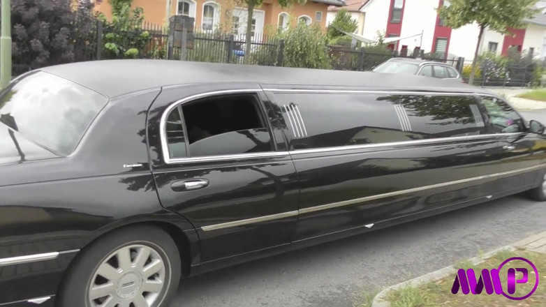 Hotties: German slut Jacky worried 3 guys in the limo