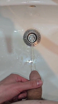 Male Pissing Compilation - POV Pee to the Bathroom Sink. Strong and Long Peeings