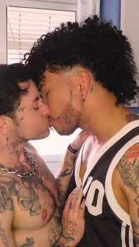 Slutty Ftm in Boots Fucked Bareback All Over the Kitchen by Huge Dicked Hector Casado